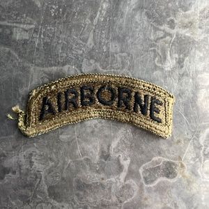 AIRBORNE fully embroidered arch patch, vintage